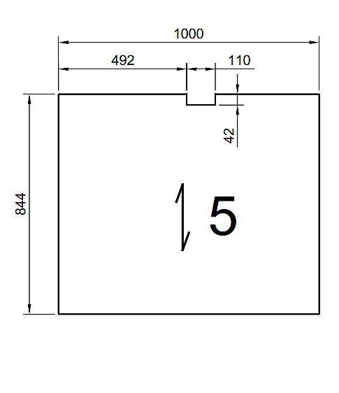 Pororošty SP-34/38-40/3 - ocel-zinkovaná -  844x1000 s tvarovou úpravou