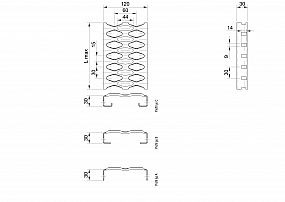 Profilové rošty PSE-120-30/1,5 - nerez V2A (1.4301)-mořená