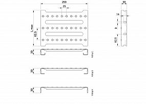 Profilové rošty PST-250-30/1,5 - nerez V2A (1.4301)-mořená