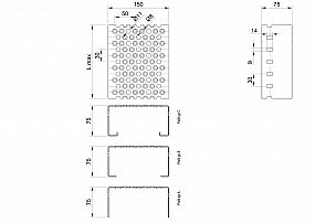 Profilové rošty PRU-150-75/1,5 - ocel-černá