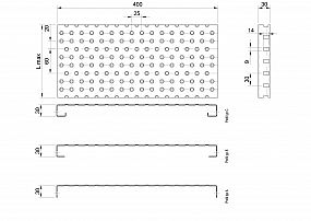 Profilové rošty PGE-400-30/1,5 - ocel-černá