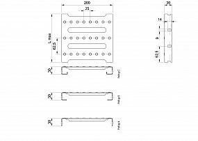 Profilové rošty PST-200-30/1,5 - nerez V2A (1.4301)-mořená