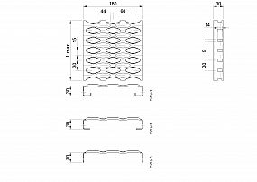 Profilové rošty PSE-180-30/1,5 - nerez V2A (1.4301)-mořená