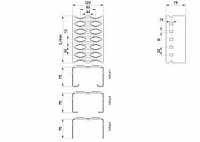 Profilové rošty PSE-120-75/1,5 - nerez V2A (1.4301)-mořená