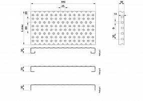 Profilové rošty PGE-350-30/1,5 - ocel-černá
