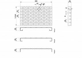 Profilové rošty POF-300-30/2 - ocel-zinkovaná